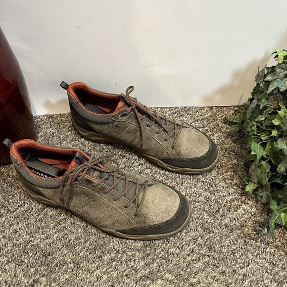 Ecco Men's Athletic Shoes in Brown and Orange - Picture 8 of 9